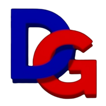 DDGC blue D and red G logo
